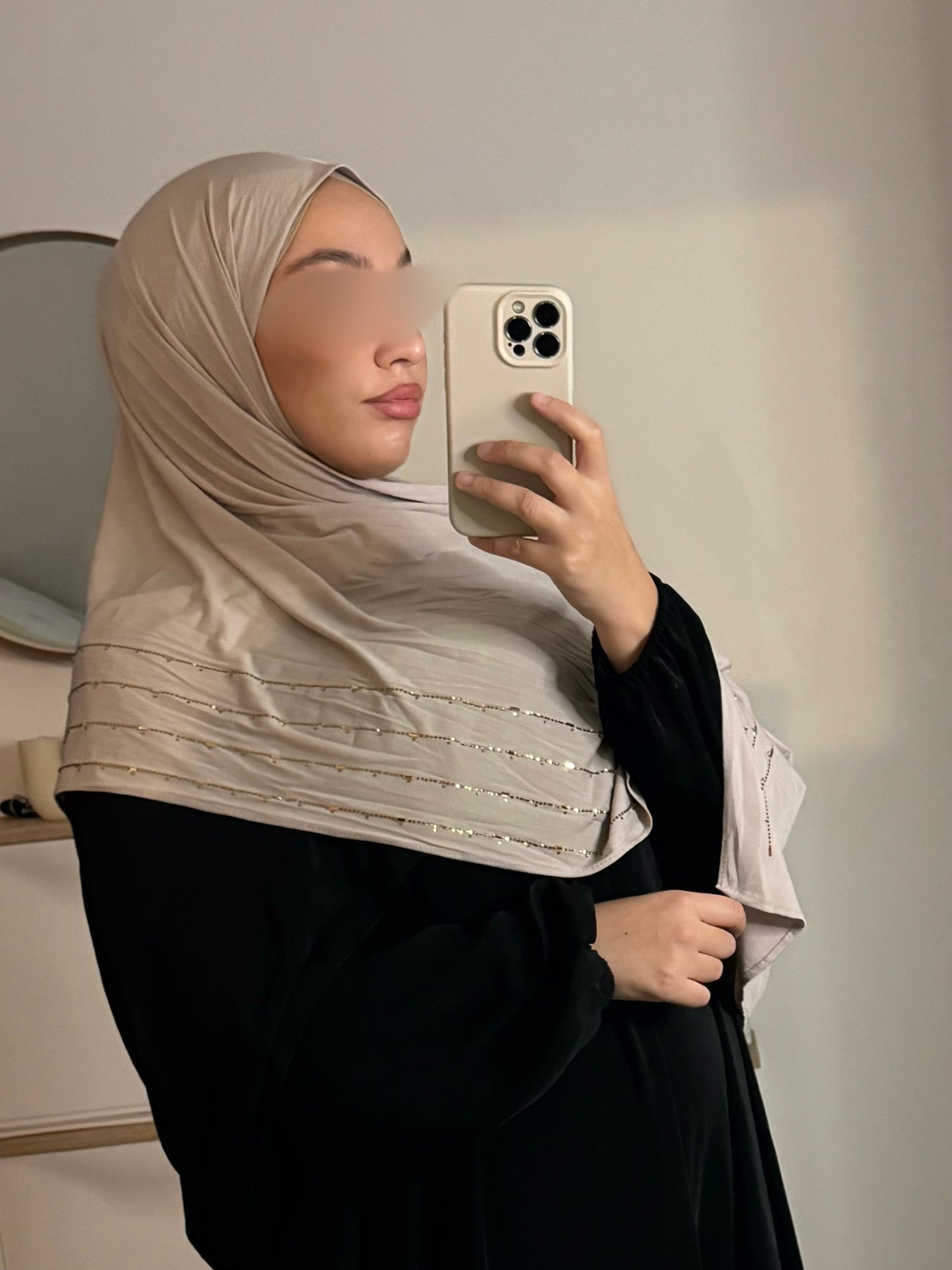 Hijabs Jersey Premium à Strass