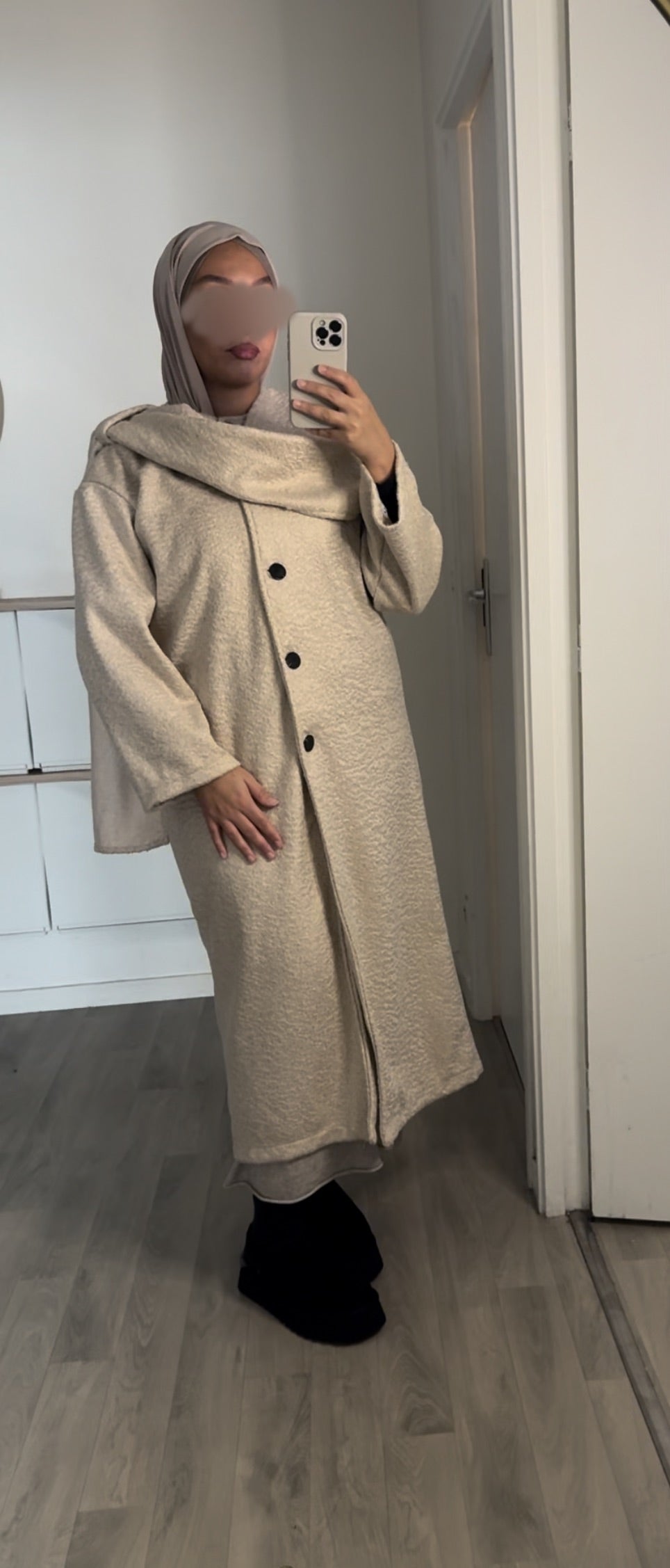 Manteau long à cape